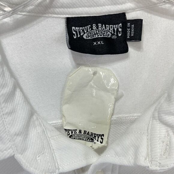 Steve & Barrys Mens XXL Shirt Cotton Blend Button Down White Office Work - Picture 6 of 16